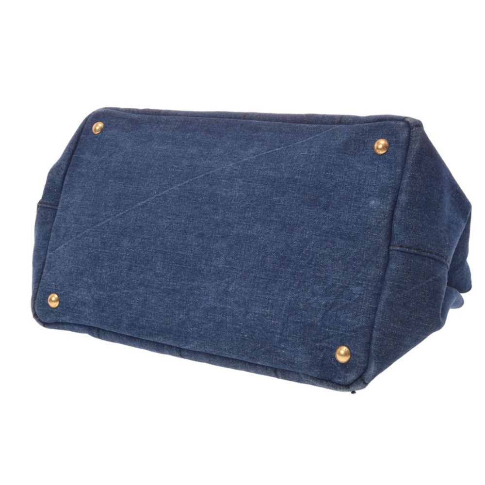Prada Strap Tote Canapa Blue Denim - Picture 5 of 11